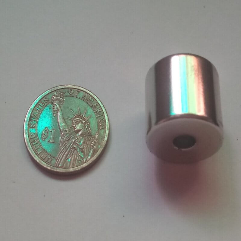 22.5mm x 6.5mm (Hole) x 18mm thick., Neodymium Ring Magnet