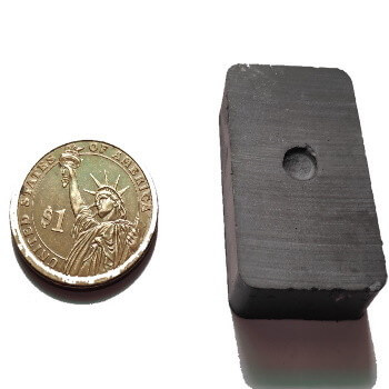40 x 25 x 10mm Ferrite Block Magnet